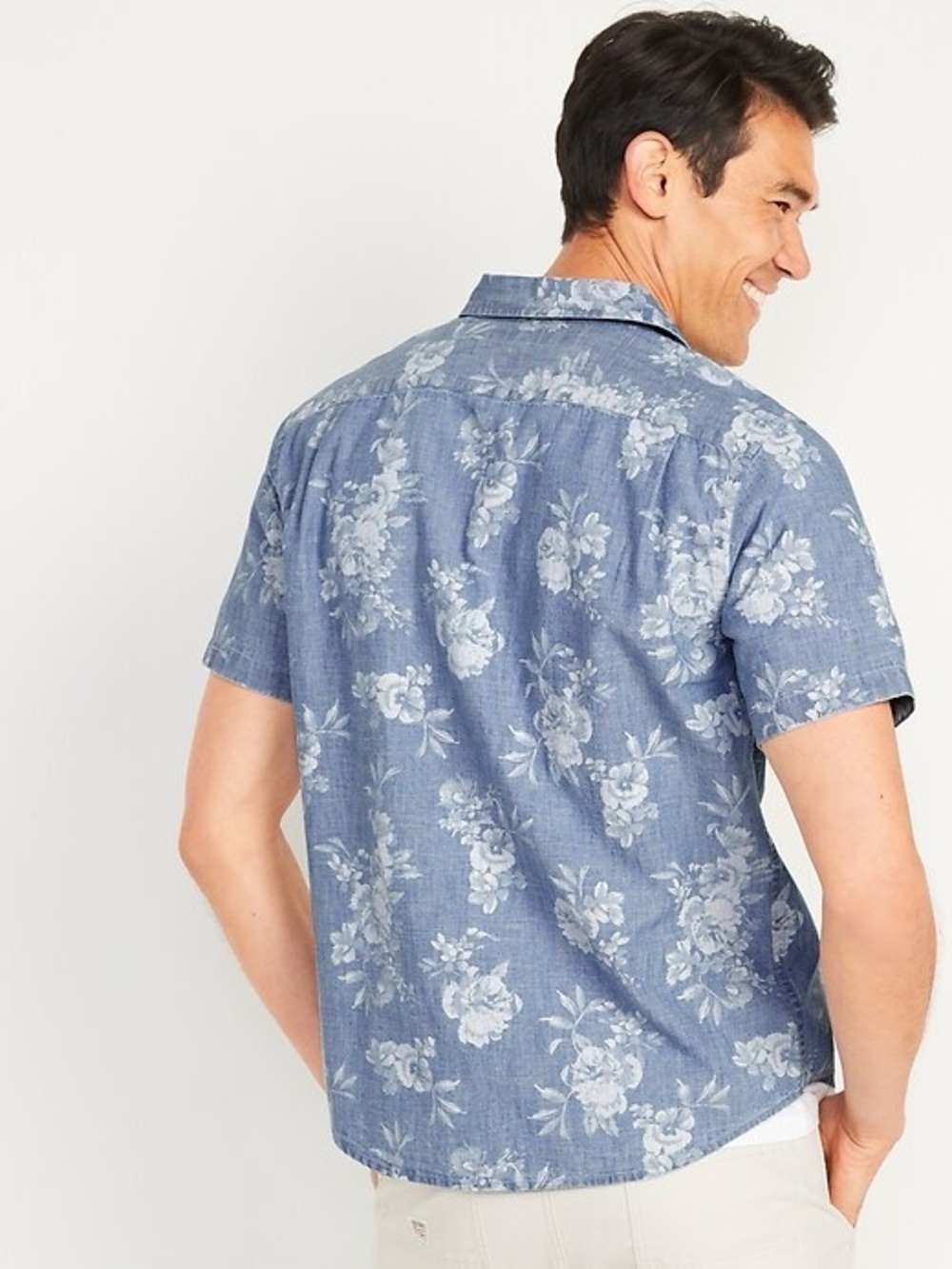 Men's Old Navy Cotton Short-Sleeve Floral Button-Up Shirt